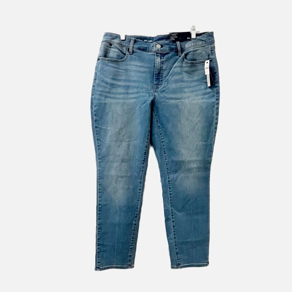 Talbots Flawless Slim Ankle Medium Wash Jeans Size 16W NWT